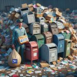 postman bostbode mail boxes brievenbussen afval garbage.jpg